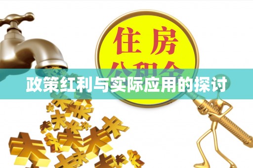 静安政策红利与实际应用的探讨